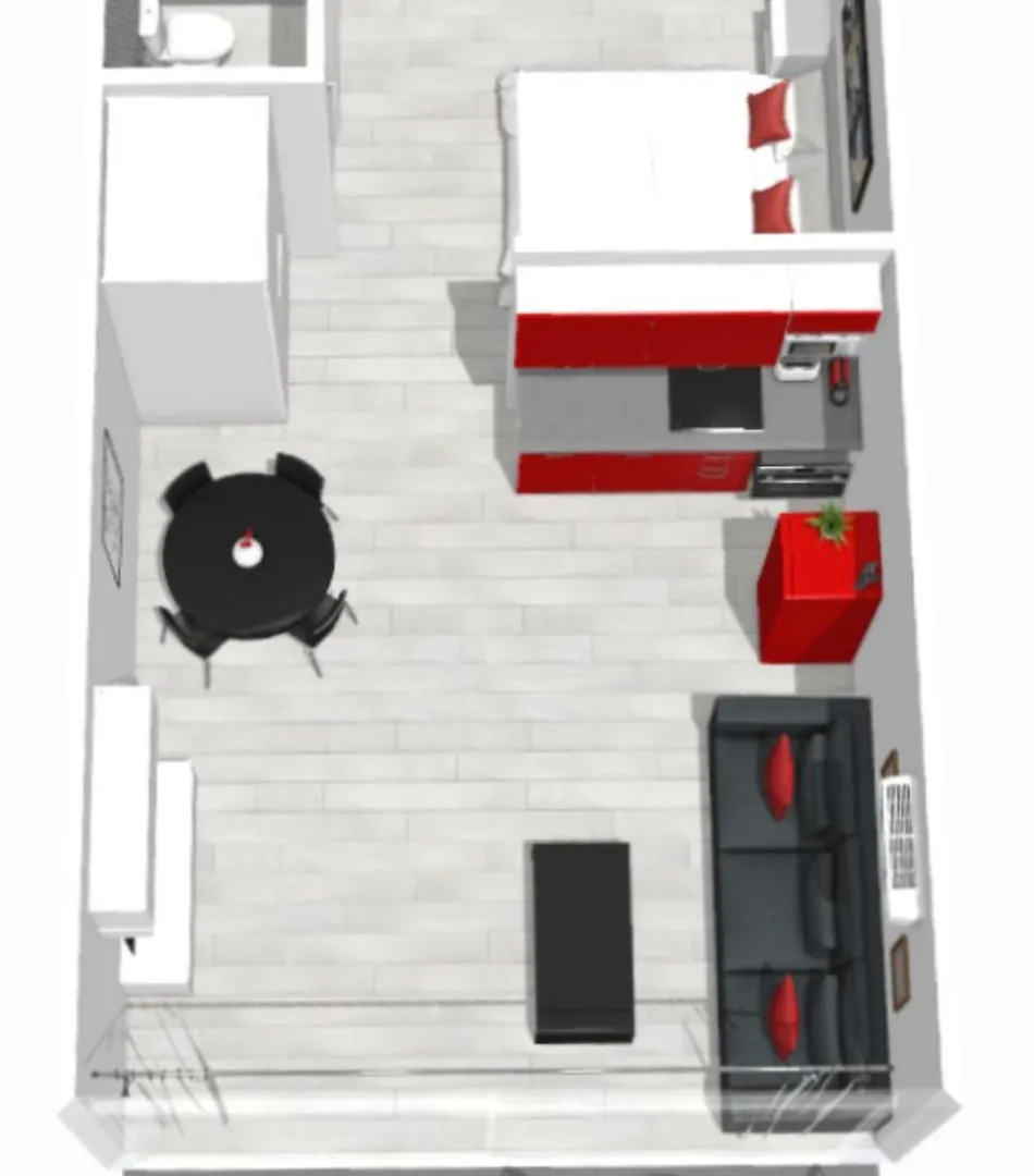 Roses Apartments Red Loft Vista Mar Lateral